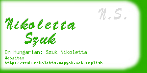 nikoletta szuk business card